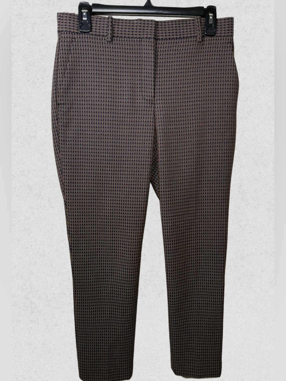 Theory Treeca 2 dot jacquard straight-leg cropped ankle trousers Size 4 $295